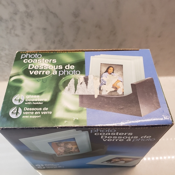 Brand new Cherished Accents Glass Photo Coasters with holder - Picture 2 of 12